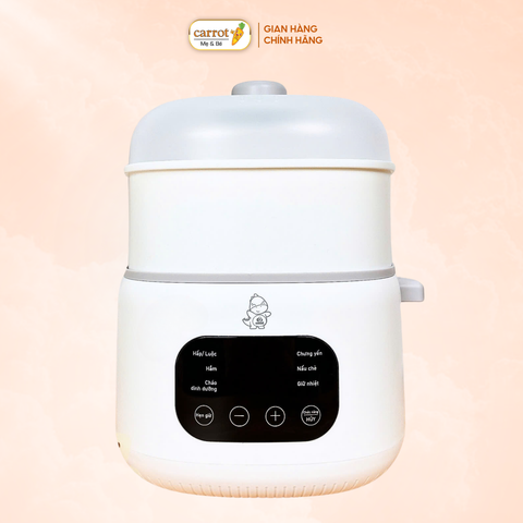 Nồi Nấu Chậm ChiBe Dung Tích 1 Lít CB042, Nấu Cháo, Hấp Luộc Đa Chức Năng Kèm Khay Hấp Tiện Lợi