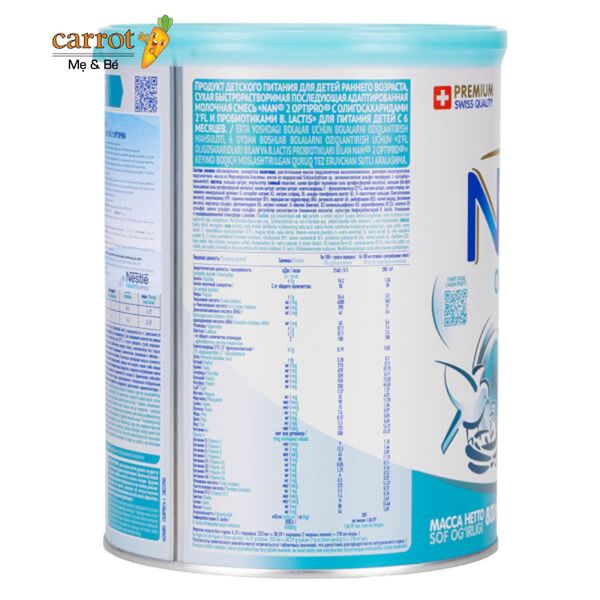 Sữa Nan Nga số 2 800g cho trẻ 6 - 12 tháng