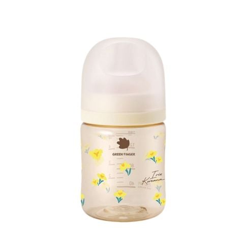 Bình Sữa Bebe Grow Green Finger 160ml Iris Koreana Nhựa PPSU Cao Cấp - Kèm Núm Size S