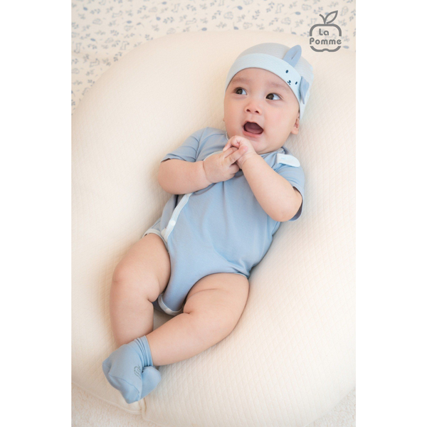 Body Chip Cộc La Pomme Tai Thỏ, Chất Liệu Mềm Mại, An Toàn Cho Bé 3-6M