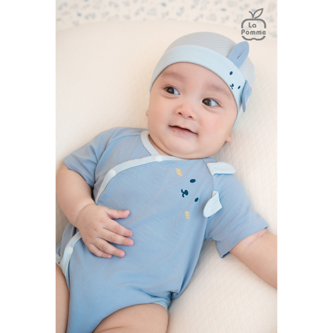 Body Chip Cộc La Pomme Tai Thỏ, Chất Liệu Mềm Mại, An Toàn Cho Bé 3-6M