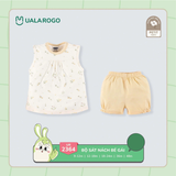 Bộ Sát Nách Bé Gái Ualarogo UR2364 Chất Liệu Petit Mềm Mại An Toàn Cho Bé