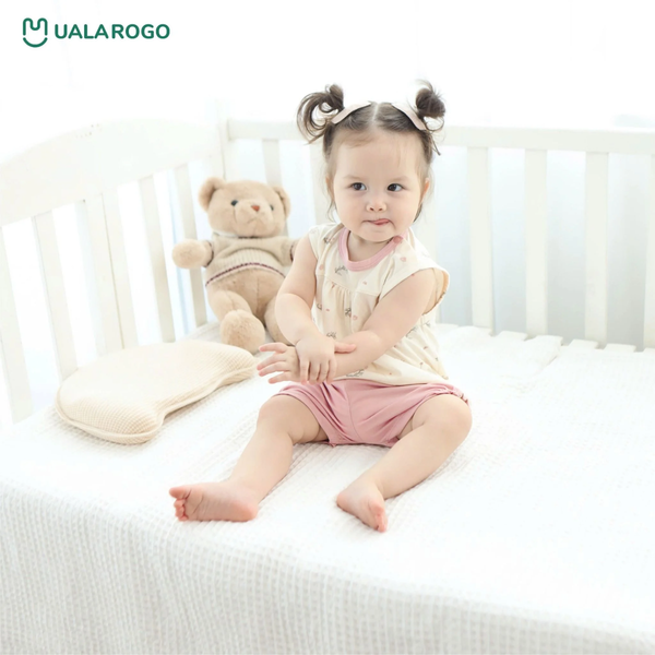 Bộ Sát Nách Bé Gái Ualarogo UR2364 Chất Liệu Petit Mềm Mại An Toàn Cho Bé