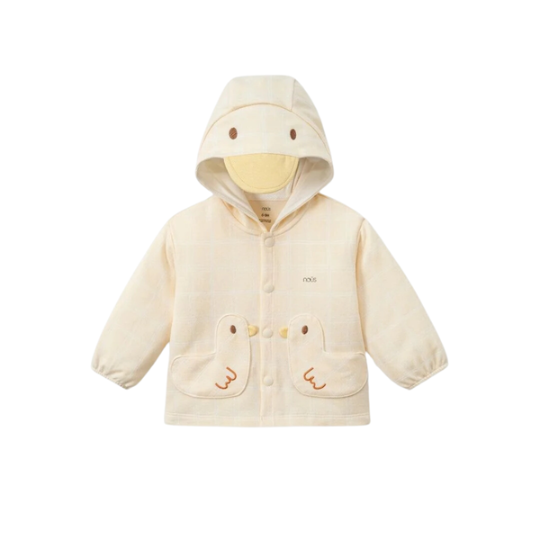 Áo Khoác Nous Baby Mũ Mỏ Vịt Vàng Nhạt Bé Trai, Bé Gái Từ 6 Tháng Đến 3 Tuổi
