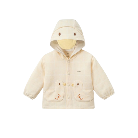 Áo Khoác Nous Baby Mũ Mỏ Vịt Vàng Nhạt Bé Trai, Bé Gái Từ 6 Tháng Đến 3 Tuổi