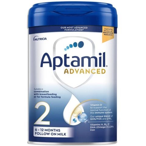Sữa Aptamil Advanced số 2 của Anh 800g cho trẻ từ 6-12 tháng