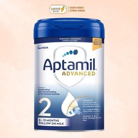 Sữa Aptamil Advanced số 2 của Anh 800g cho trẻ từ 6-12 tháng