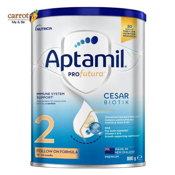 Sữa Aptamil Profutura Cesarbiotik Số 2 New Zealand Cho Trẻ Từ 12 - 24 tháng