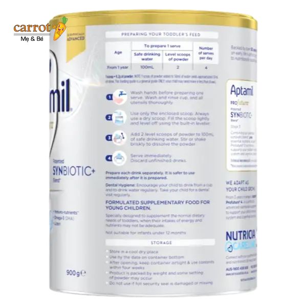 Sữa Aptamil Profutura Úc số 3 cho trẻ 12-36 tháng tuổi