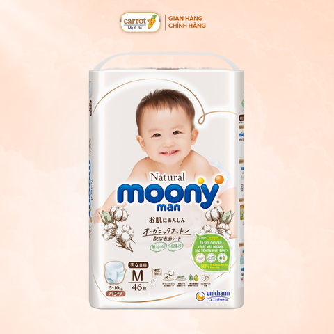 Tã - Bỉm quần Moony Natural size M 46 miếng (5 - 10kg)
