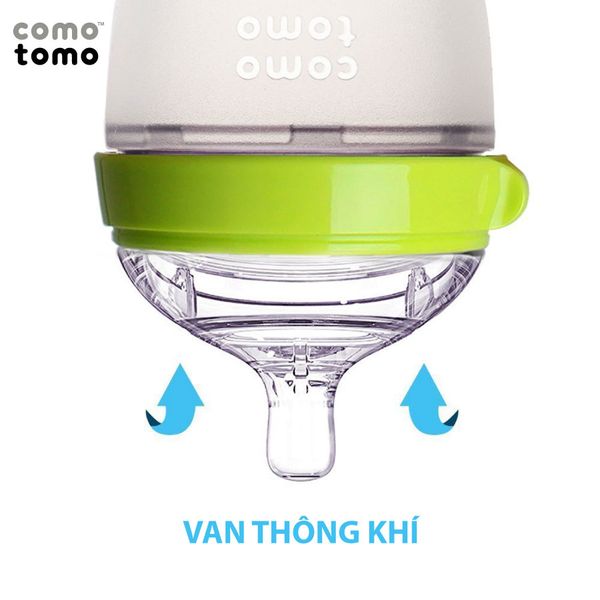Bình Sữa Comotomo 250ml Màu Xanh