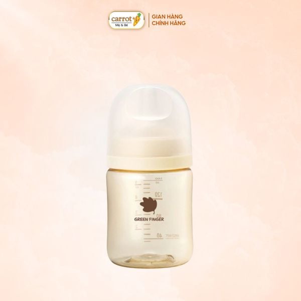 Bình sữa Green Finger BebeGrow 160ml nhựa PPSU - Không kèm núm