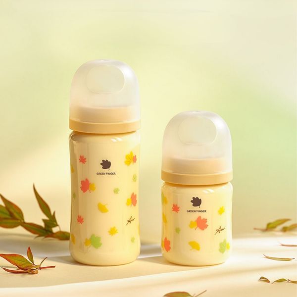 Bình Sữa Bebe Grow Green Finger 280ml Acer Nhựa PPSU Cao Cấp - Kèm Núm Size M