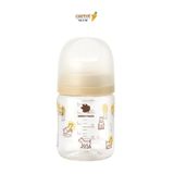Bình Sữa Bebe Grow Green Finger 160ml Họa Tiết Gấu Nhựa PA - Kèm Núm Size S