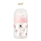 Bình Sữa Bebe Grow Green Finger 160ml Họa Tiết Thỏ Nhựa PA - Kèm Núm Size S