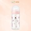 Bình Sữa Bebe Grow Green Finger 280ml Họa Tiết Thỏ Nhựa PA - Kèm Núm Size M