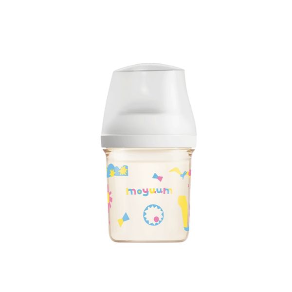 Bình Sữa Moyuum Mov.aa PPSU 160ml - Họa Tiết Trắng - Kèm Núm Số 1