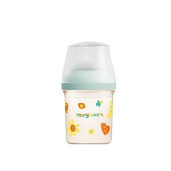 Bình Sữa Moyuum Mov.aa PPSU 160ml - Họa Tiết Xanh Mint - Kèm Núm Số 1