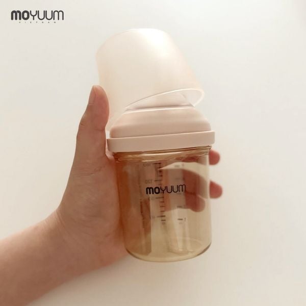 Bình Sữa Moyuum Mov.aa PPSU 160ml - Họa Tiết Xanh Mint - Kèm Núm Số 1