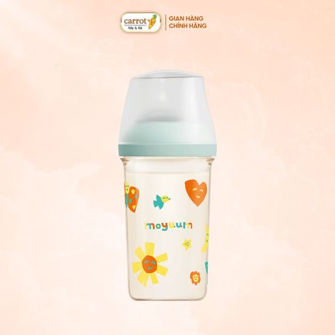 Bình Sữa Moyuum Mov.aa PPSU 250ml - Họa Tiết Xanh Mint - Kèm Núm Số 2