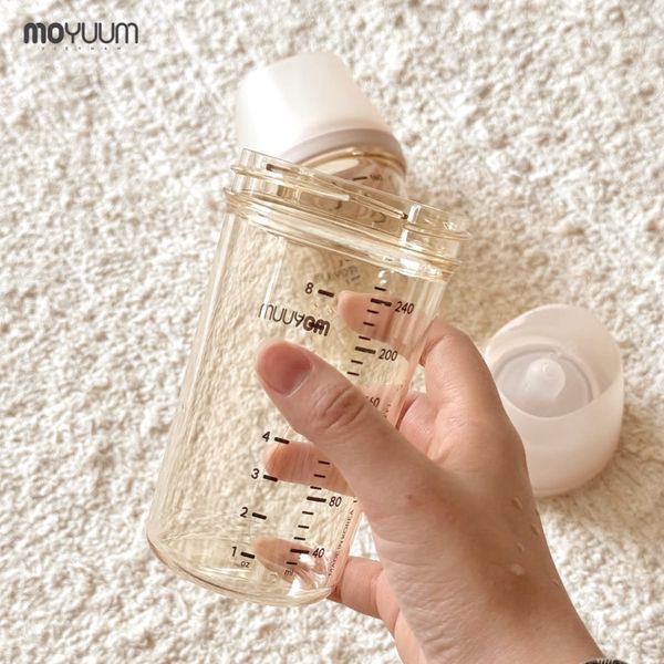 Bình Sữa Moyuum Mov.aa PPSU 250ml - Trơn - Kèm Núm Số 2