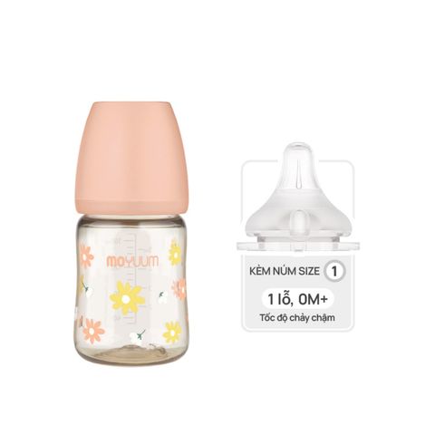 Bình Sữa Moyuum PPSU 170ml - Hoa Cúc-  Kèm Núm 1