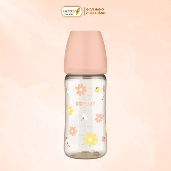 Bình Sữa Moyuum PPSU 270ml - Hoa Cúc - Kèm Núm Số 2