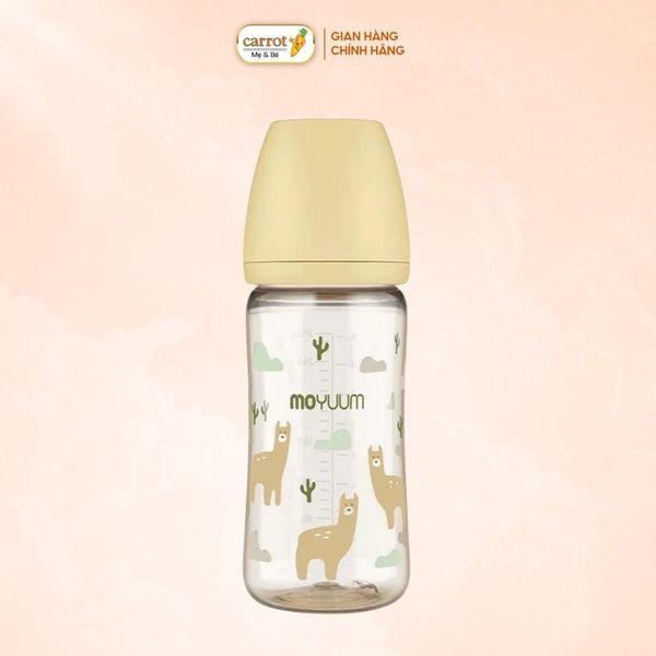 Bình Sữa Moyuum PPSU 270ml - Lạc Đà - Kèm Núm Số 2