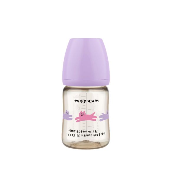 Bình Sữa Moyuum PPSU 170ml - Mèo Tím -  Kèm Núm 1