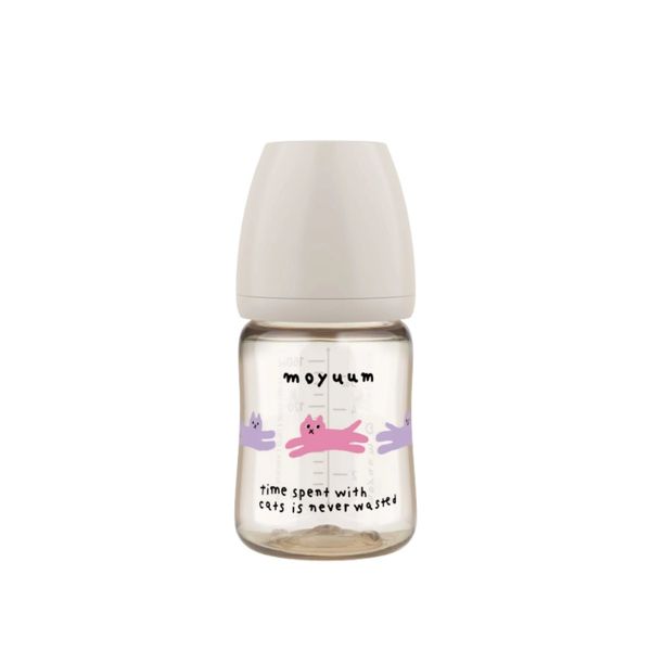 Bình Sữa Moyuum PPSU 170ml - Mèo Xám -  Kèm Núm 1
