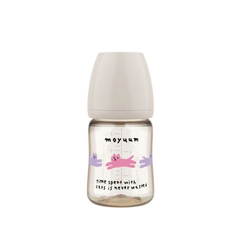 Bình Sữa Moyuum PPSU 170ml - Mèo Xám -  Kèm Núm 1
