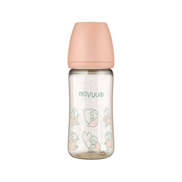 Bình Sữa Moyuum PPSU 270ml - Ogu Hồng - Kèm Núm Số 2