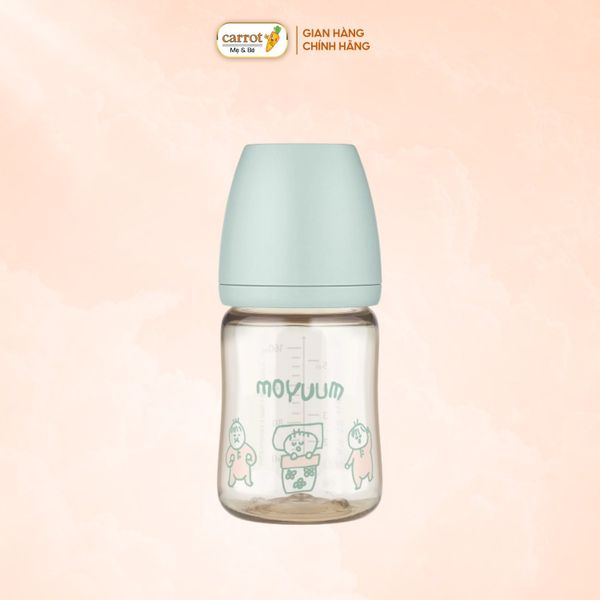 Bình Sữa Moyuum PPSU 170ml - Ogu Xanh -  Kèm Núm 1