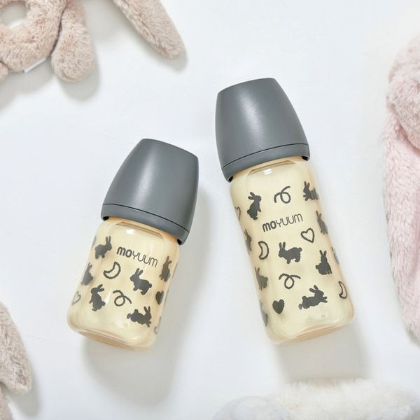 Bình Sữa Moyuum PPSU 170ml - Thỏ Đen -  Kèm Núm 1