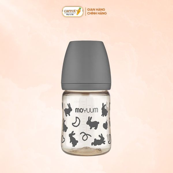 Bình Sữa Moyuum PPSU 170ml - Thỏ Đen -  Kèm Núm 1