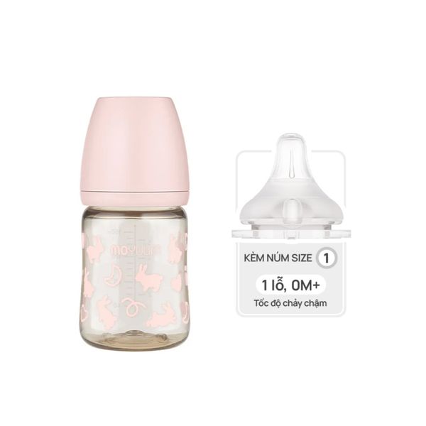Bình Sữa Moyuum PPSU 170ml - Thỏ Hồng -  Kèm Núm 1