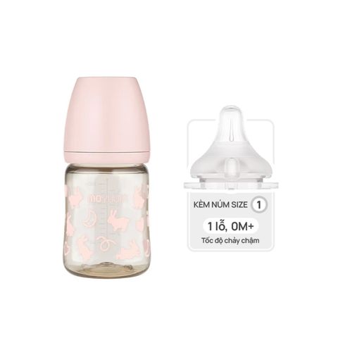 Bình Sữa Moyuum PPSU 170ml - Thỏ Hồng -  Kèm Núm 1