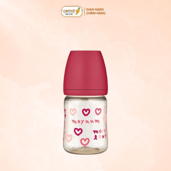 Bình Sữa Moyuum PPSU 170ml - Tim Đỏ - Kèm Núm 1