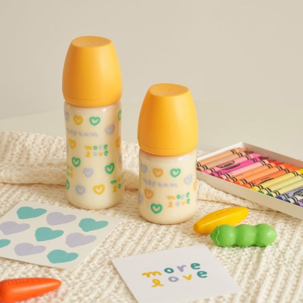 Bình Sữa Moyuum PPSU 170ml - Tim Vàng - Kèm Núm 1