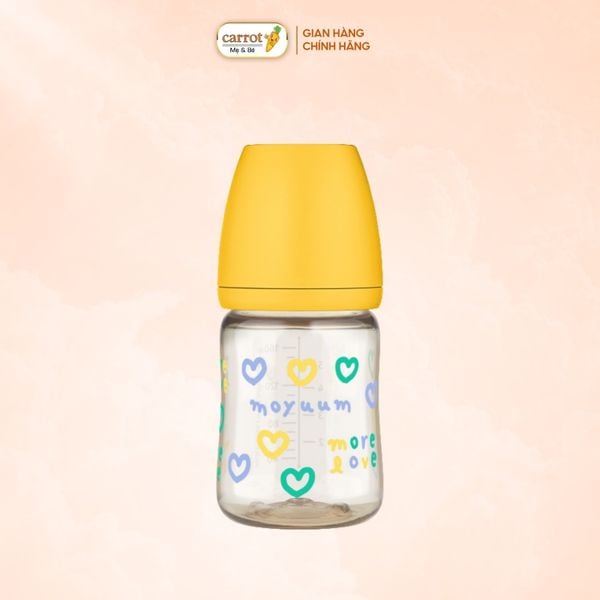 Bình Sữa Moyuum PPSU 170ml - Tim Vàng - Kèm Núm 1