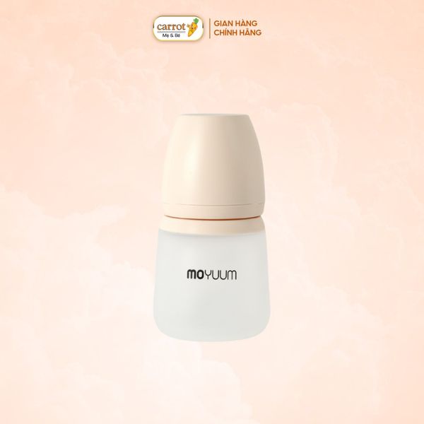 Bình Sữa Moyuum Silicon 160ml - Trơn - Kèm Núm Số 1