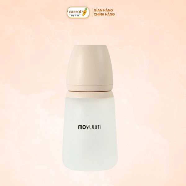 Bình Sữa Moyuum Silicon 260ml - Trơn - Kèm Núm Số 2