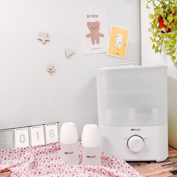 Bình Sữa Moyuum Thủy Tinh 150ml - Trơn - Kèm Núm Số 1