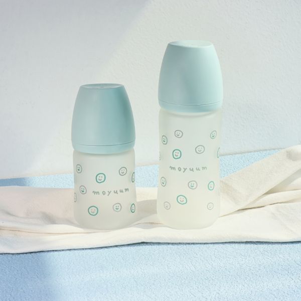 Bình Sữa Moyuum Thủy Tinh 150ml - Happy More - Kèm Núm Số 1