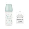 Bình Sữa Moyuum Thủy Tinh 240ml - Happy More - Kèm Núm Số 2