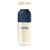 Bình Sữa UPIS PPSU Núm Size M Màu Xanh Navy 260ml Cho Bé Từ 3M+