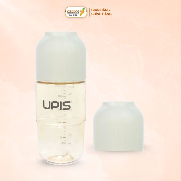 Bình Sữa UPIS PPSU Núm Size LL Màu Trắng 260ml Cho Bé Từ 6M++