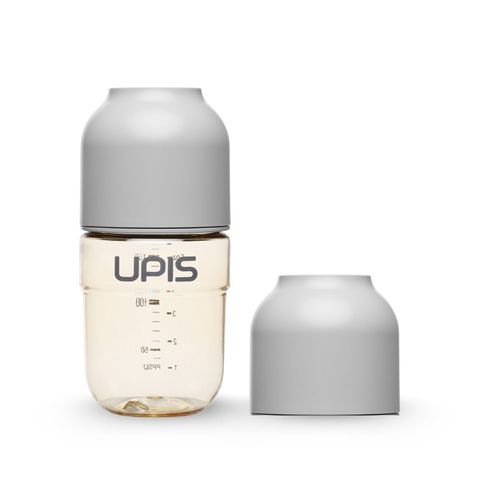 Bình Sữa UPIS PPSU Núm Size SS Màu Xám 180ml Cho Bé Từ 0M+