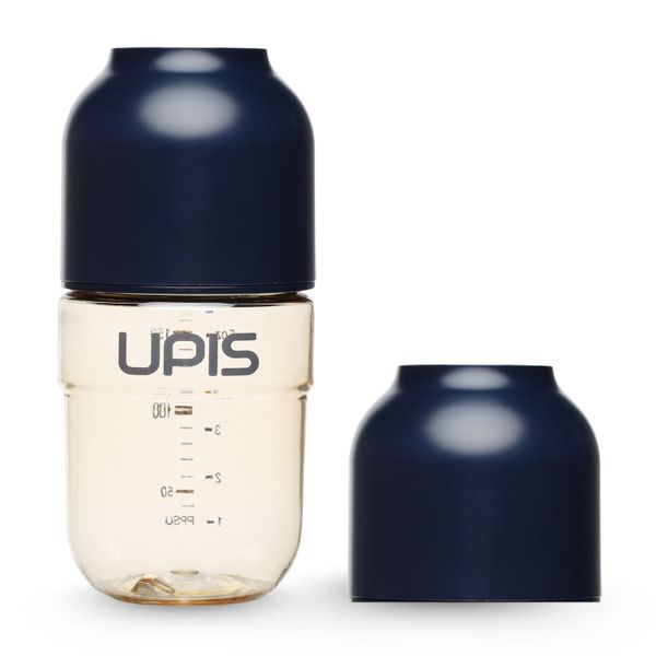 Bình Sữa UPIS PPSU Núm Size SS Màu Xanh Navy 180ml Cho Bé Từ 0M+