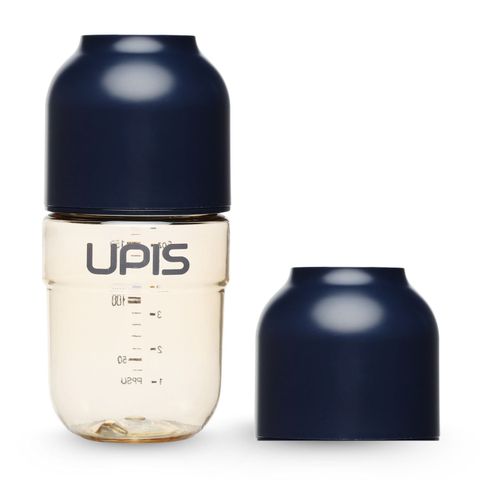 Bình Sữa UPIS PPSU Núm Size SS Màu Xanh Navy 180ml Cho Bé Từ 0M+